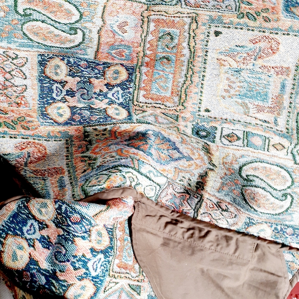 VTG Two Twenty Collection Elephant Print Tapestry Jackets P845 - Picture 8 of 9